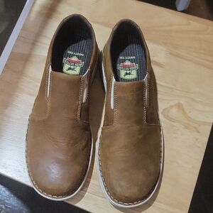 Men's Steel-toe Brown Slip-On Shoes